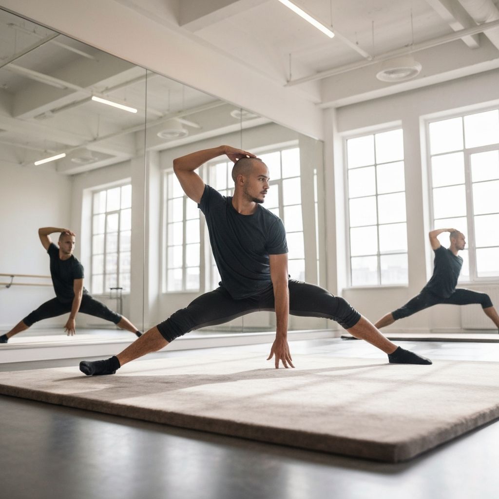 Person doing stretching exercises
